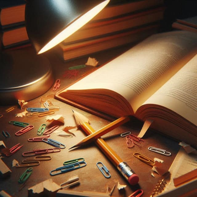 a-pencil-near-a-book
