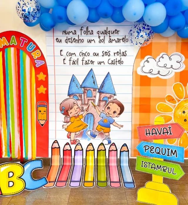 decoração formatura pré escola.webp
