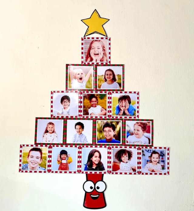 árvore de natal montada com fotos.webp