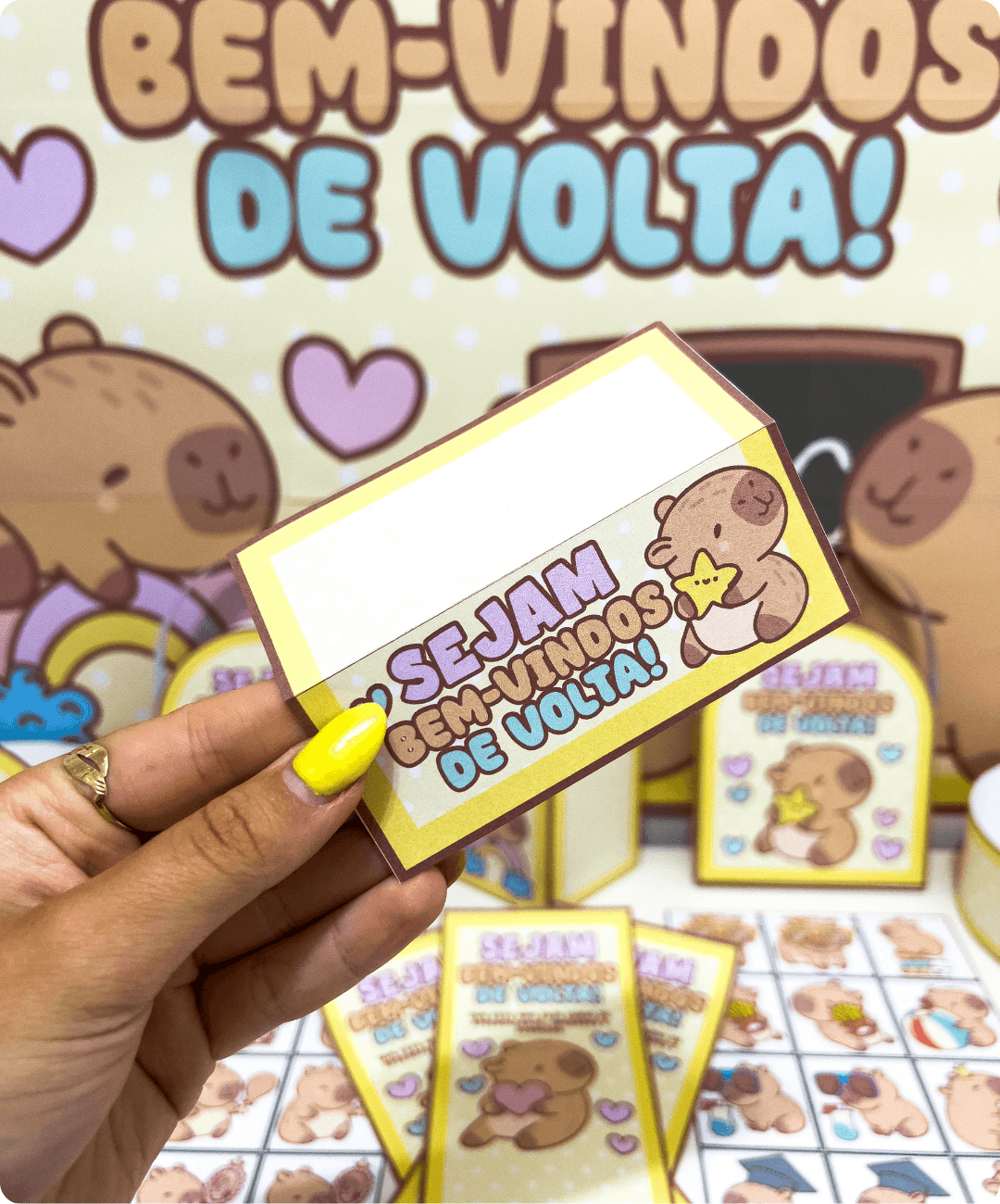 kit volta às aulas tema capivara para imprimir.png