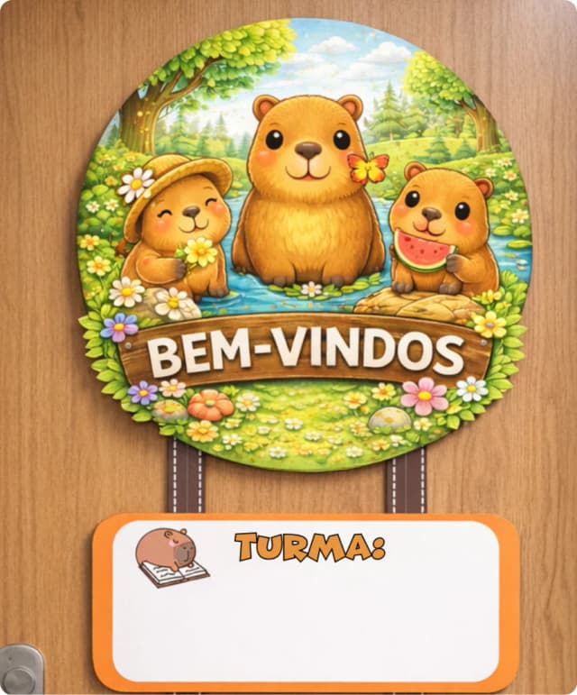 decoração de porta sala de aula tema capivara pronto para imprimir.png