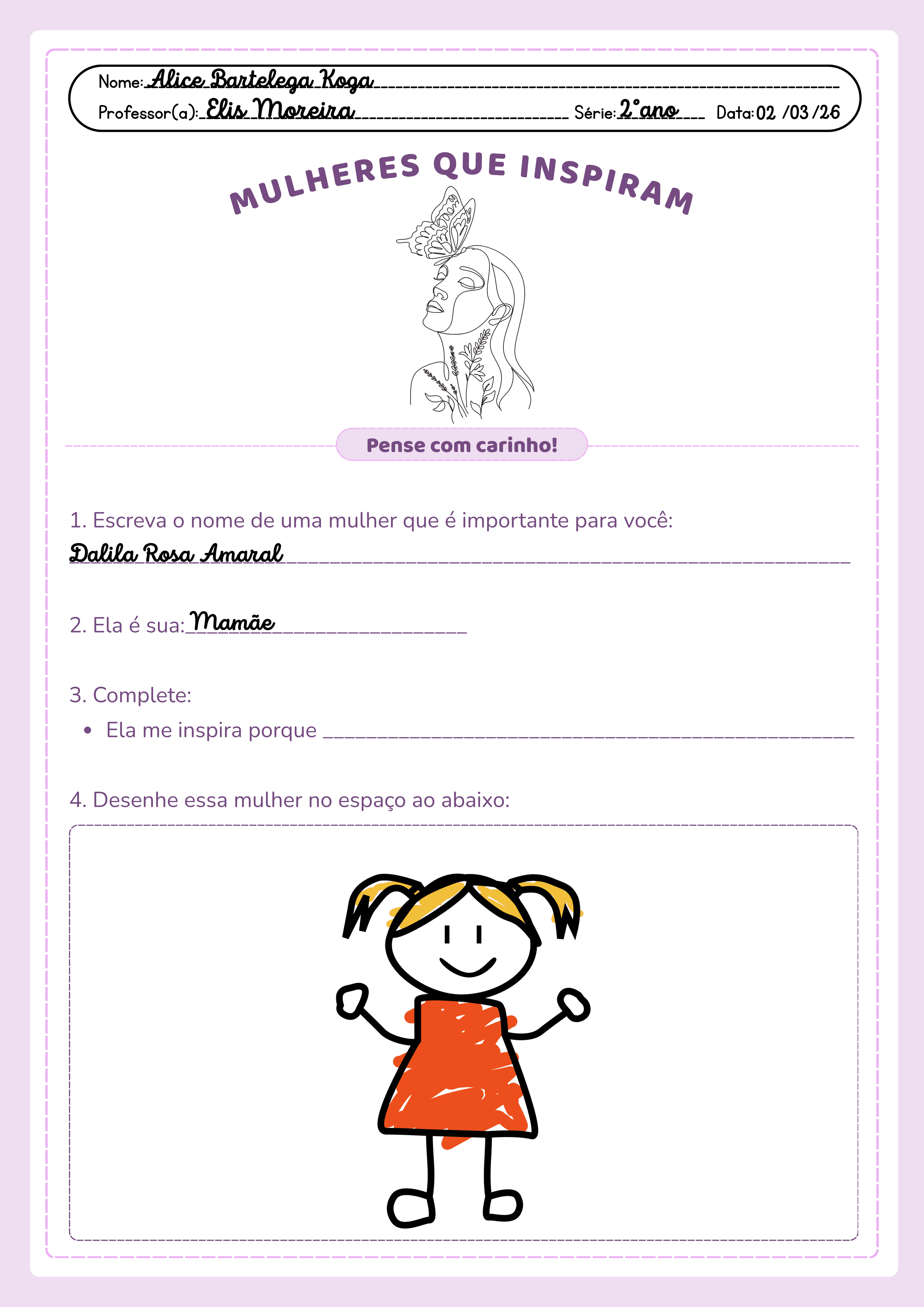 Dia da Mulher Folha de Atividade Ilustrada (1).png