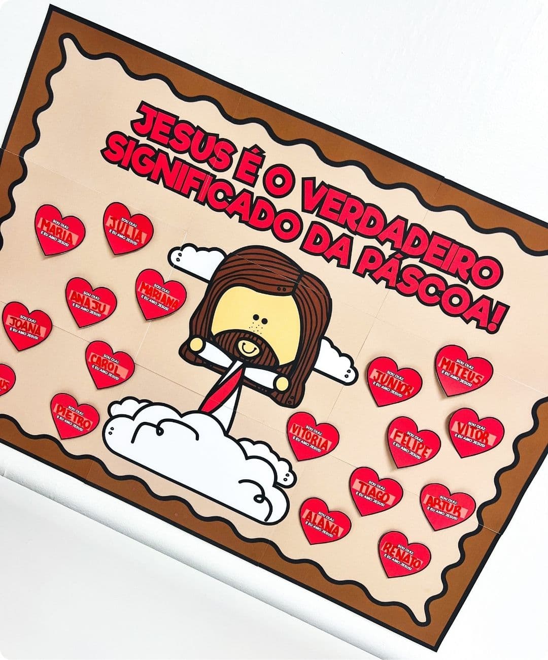 Atividade Páscoa Cristã PDF, Painel Pedagógico Páscoa, Recursos para Ministério Infantil, Atividade Colaborativa para Imprimir, Lembrancinha Páscoa Cristã, Significado da Páscoa para Crianças, Painel colaborativo cristão .jpg