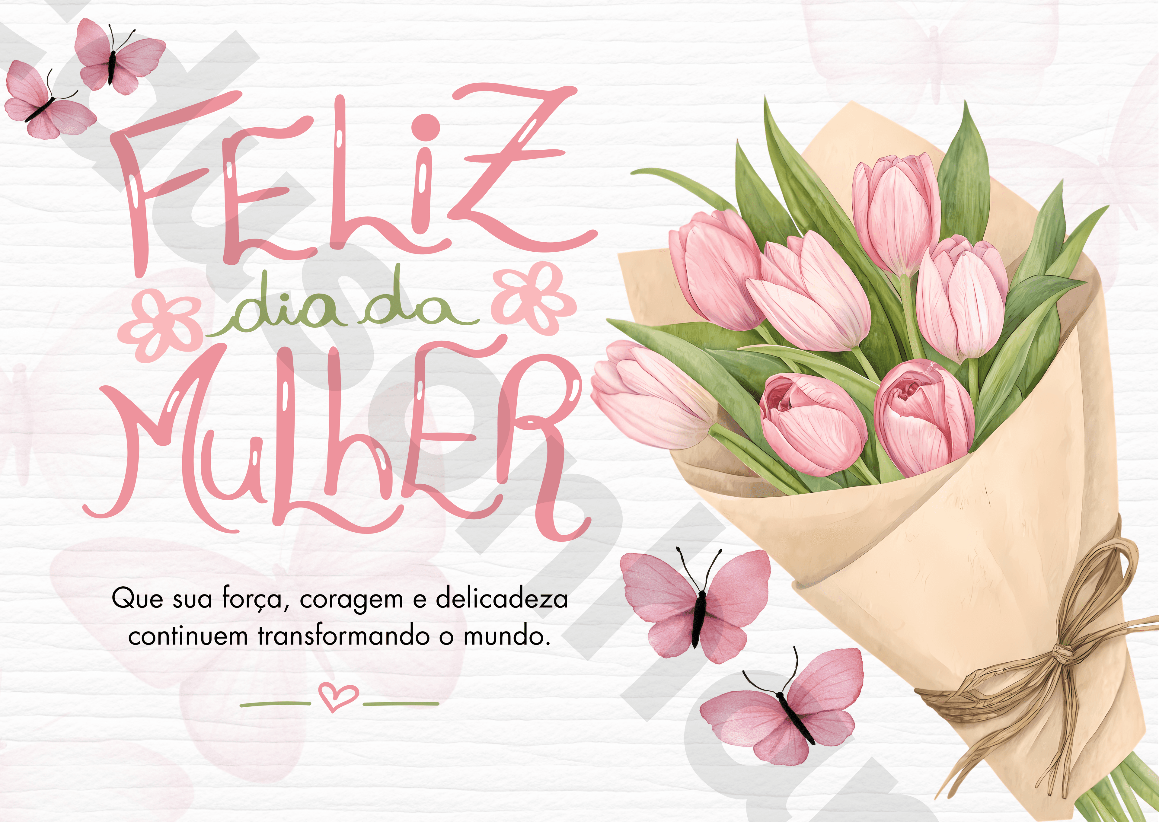 Rosa e Bege Ilustrado Dia da Mulher Cartão (1).png