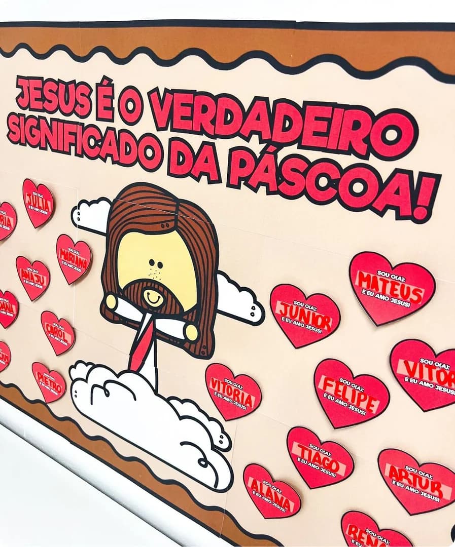 Atividade Páscoa Cristã PDF, Painel Pedagógico Páscoa, Recursos para Ministério Infantil, Atividade Colaborativa para Imprimir, Lembrancinha Páscoa Cristã, Significado da Páscoa para Crianças, Painel colaborativo cristão  (2).jpg