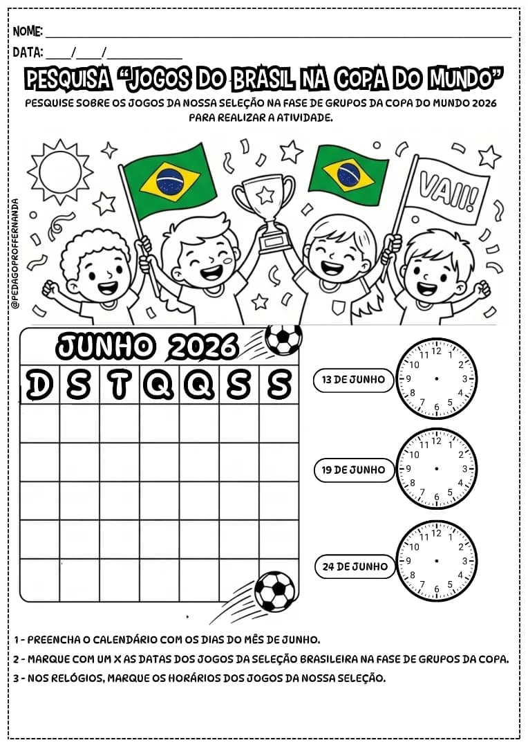 Pesquisa Matemática na Copa 2026 Medidas de Tempo nos Jogos do Brasil.webp