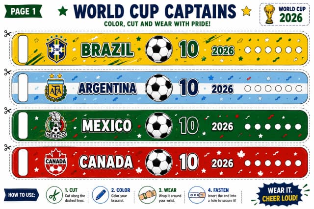 Braceletes da copa | Tá Pronto