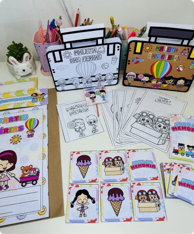 Kit Lembrancinha de Férias Escolar para imprimir.webp