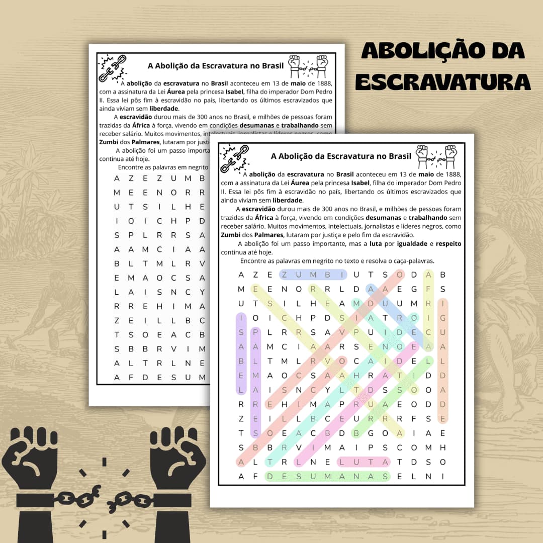 post-instagram-dia-da-abolicao-da-escravatura-ilustracao-moderno-bege-marrom-e-preto