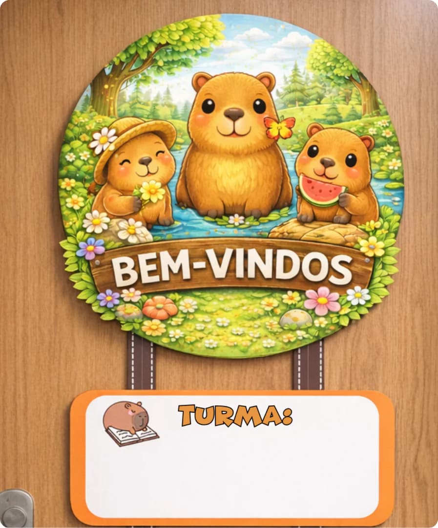 decoração de porta sala de aula tema capivara pronto para imprimir.png