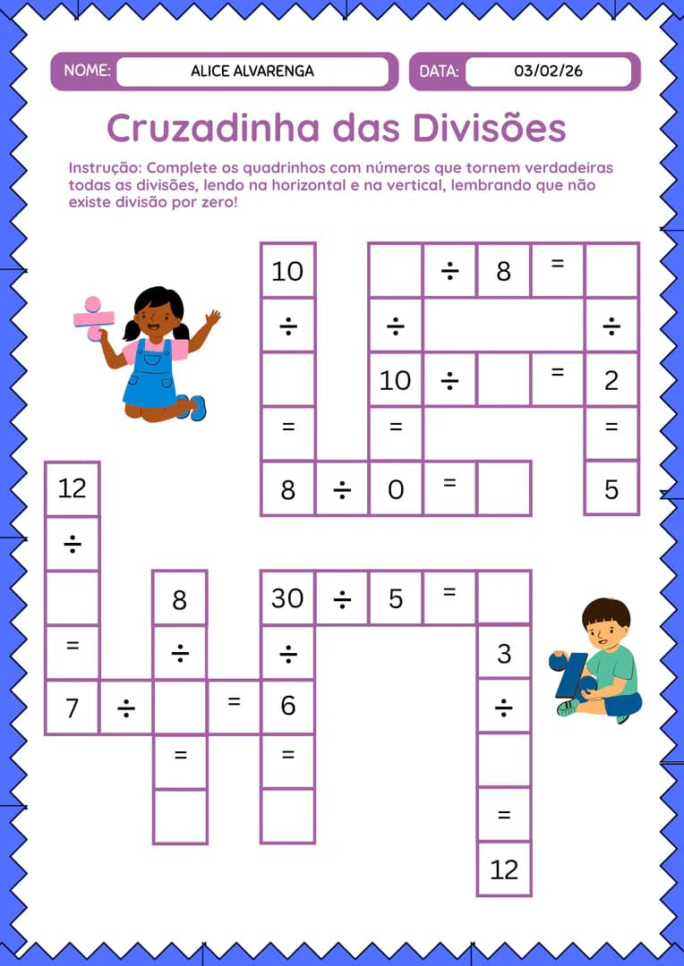 Folha de Atividade de Matemática Cruzadinha das Divisões Estilo Infantil Roxo (2).png