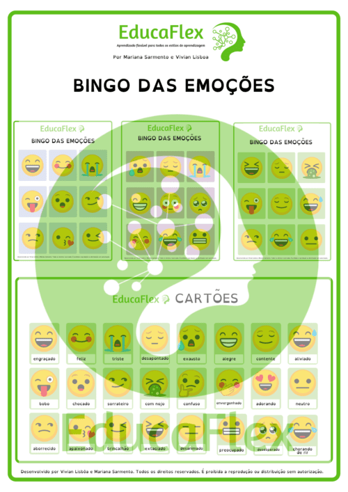 Amostra EducaFlex Socioemocional 2 Bingo das Emoções