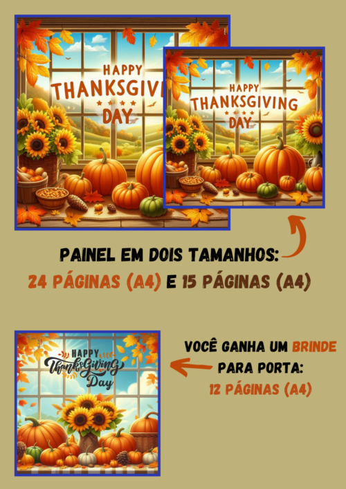 painel thanksgiving day para imprimir