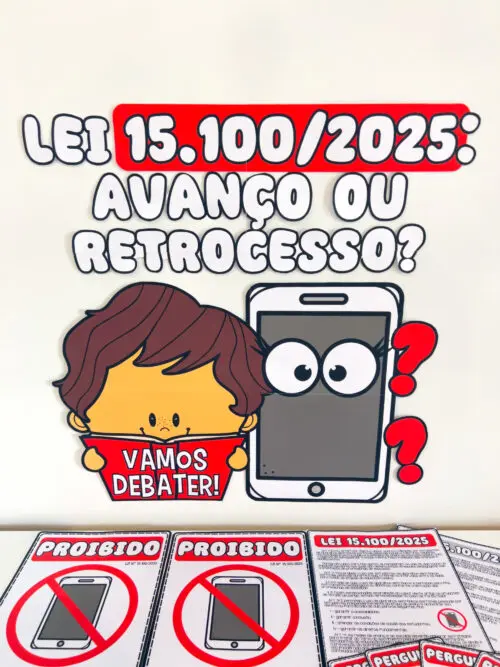 "Lei de Restrição ao Celular nas Escolas" "Proibição de Celulares em Sala de Aula" "Impactos do Uso de Celulares na Educação" "Debate sobre Celulares nas Escolas" "Material Pedagógico sobre Uso de Celulares" "Educação e Tecnologia" "Saúde Mental e Uso de Celulares" "Regulamentação do Uso de Celulares nas Escolas" "Lei 15.100/2025"