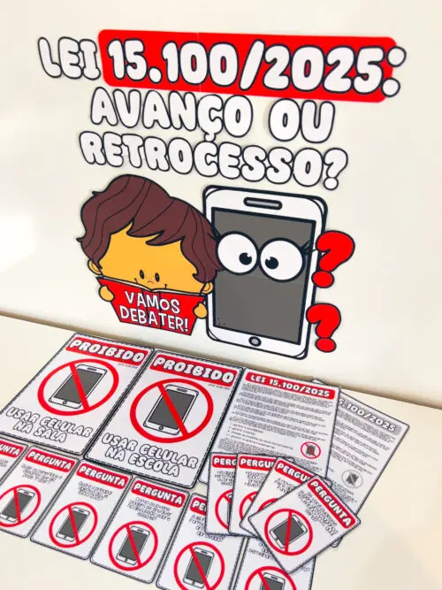 "Lei de Restrição ao Celular nas Escolas" "Proibição de Celulares em Sala de Aula" "Impactos do Uso de Celulares na Educação" "Debate sobre Celulares nas Escolas" "Material Pedagógico sobre Uso de Celulares" "Educação e Tecnologia" "Saúde Mental e Uso de Celulares" "Regulamentação do Uso de Celulares nas Escolas" "Lei 15.100/2025"