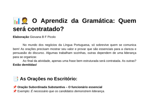 O aprendiz da gramática