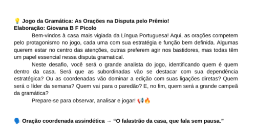 Orações na disputa do prêmio