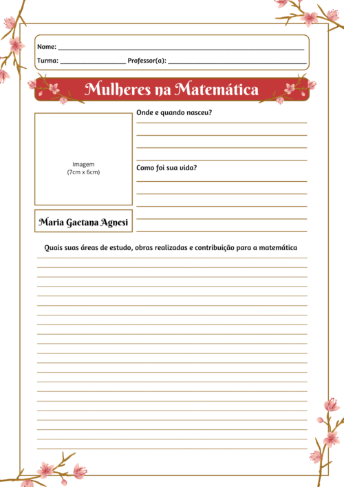 Atividade Mulheres na Matemática