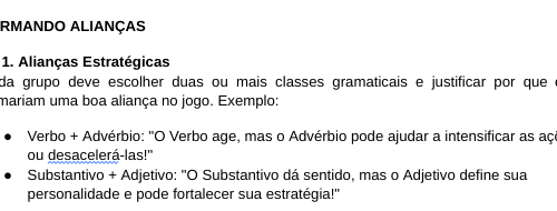 Revisão classe de palavras