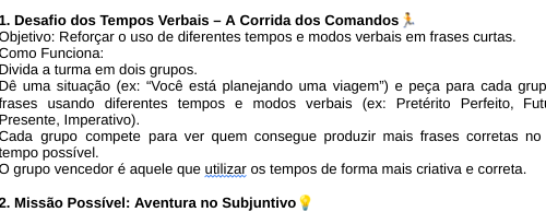 Aventura Gramatical: O Desafio dos Tempos Verbais