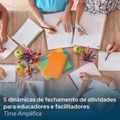 Capa do material 5 dinâmicas de fechamento de atividades para educadores e facilitadores