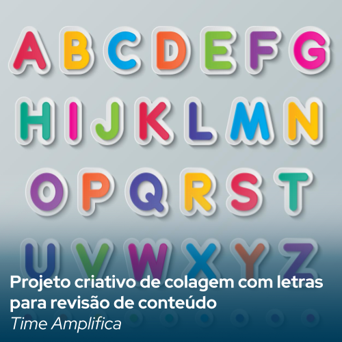 Capa do produto Projeto criativo de colagem com letras para revisão de conteúdo