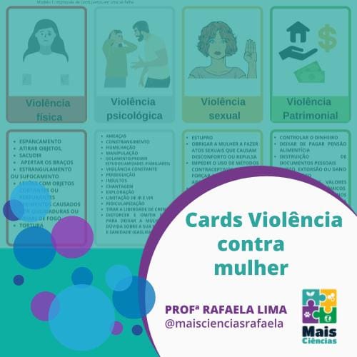 cards prevenção a violência contra mulher