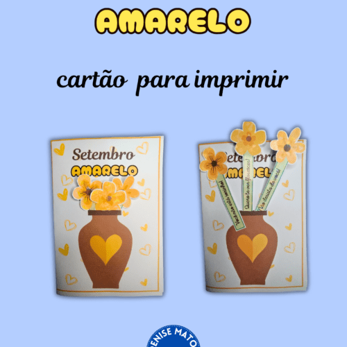 Cartão Setembro amarelo para imprimir