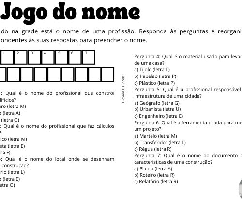 Jogo do nome