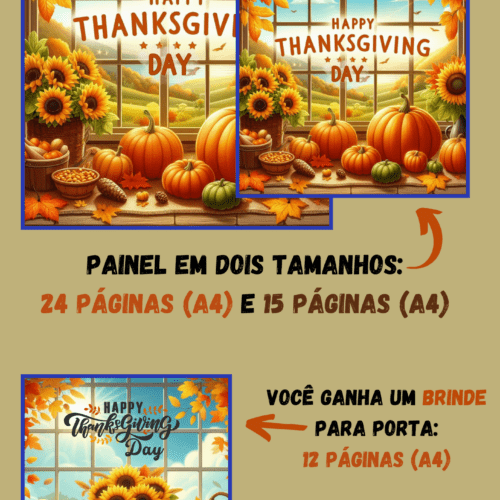 painel thanksgiving day para imprimir