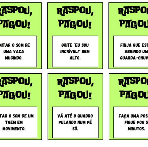 Raspou, pagou!