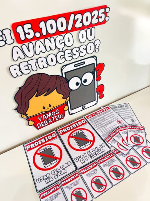 "Lei de Restrição ao Celular nas Escolas" "Proibição de Celulares em Sala de Aula" "Impactos do Uso de Celulares na Educação" "Debate sobre Celulares nas Escolas" "Material Pedagógico sobre Uso de Celulares" "Educação e Tecnologia" "Saúde Mental e Uso de Celulares" "Regulamentação do Uso de Celulares nas Escolas" "Lei 15.100/2025"
