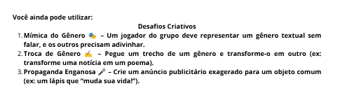 Corpo docente dos gêneros textuais