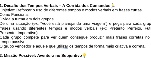 Aventura Gramatical: O Desafio dos Tempos Verbais